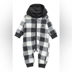 Hurley Checkered Fleece Coverall, 9m